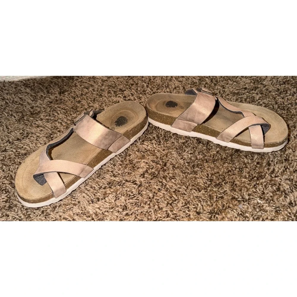 Eastland Shauna- Girls Cork Sole Leather Pinkish Sandals Size 2